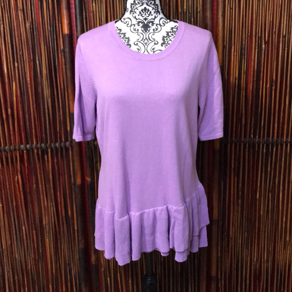 Isaac Mizrahi ruffled shirt